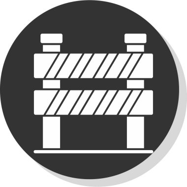 bariyer simgesi basit illüstrasyon