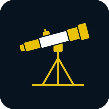 Basit Teleskop simgesi, vektör illüstrasyonu