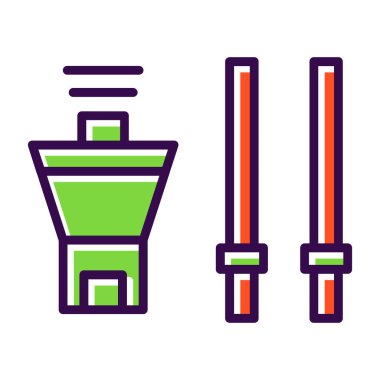 Bir inşaat simgesinin vektör illüstrasyonu