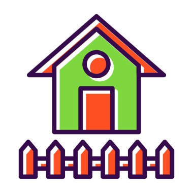 Ev. Web simgesi basit illüstrasyon