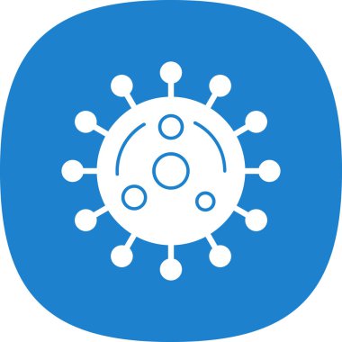 Virüs simgesi, vektör illüstrasyonu, düz tasarım