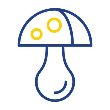 Mantar. Web simgesi basit illüstrasyon