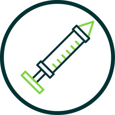 Enjeksiyon. Web simgesi basit illüstrasyon