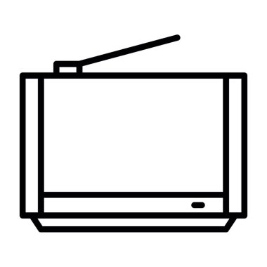 televizyon web simgesi vektör illüstrasyonu