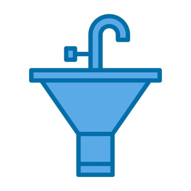 Banyo Lavabosu Web simgesi basit illüstrasyon sembolü