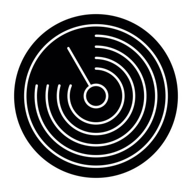 Radar modern simgesinin vektör illüstrasyonu              