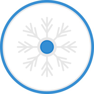 Kar tanesi simgesi, basit vektör çizim 