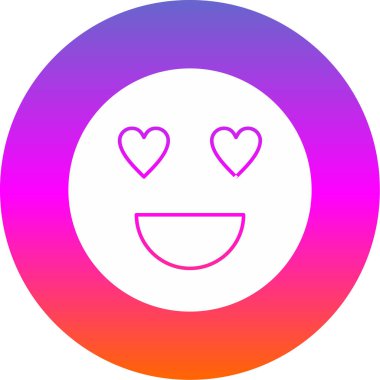 aşk emojisi simgesi, vektör illüstrasyonu