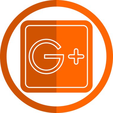 Google Plus web simgesi vektör çizimi