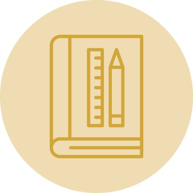 Kitap simgesi, vektör illüstrasyonu basit tasarım