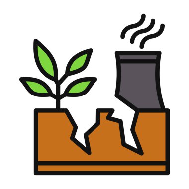 Bitki. Web simgesi basit illüstrasyon