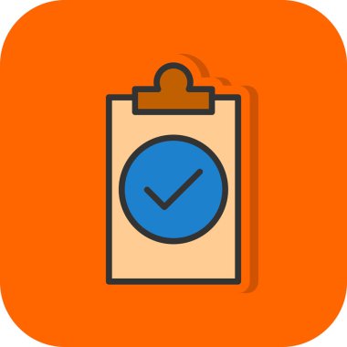 yaratıcı düz kontrol simgesi vektör illüstrasyonu