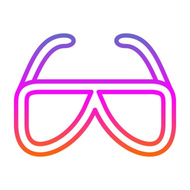 Gözlükler. Web simgesi basit illüstrasyon 