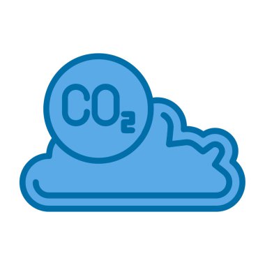 Karbondioksit ikon vektör illüstrasyon tasarımlı bulut