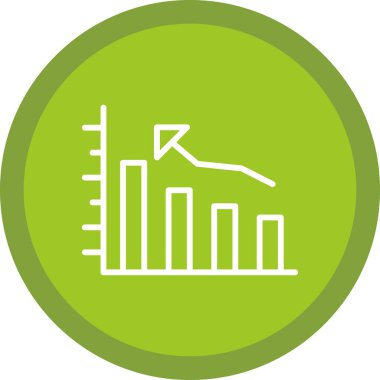 Basit tasarım web simgesi çizili çubuk grafiği 