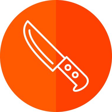 Bıçak düz simgesi, vektör illüstrasyonu 