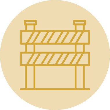 bariyer simgesi basit illüstrasyon