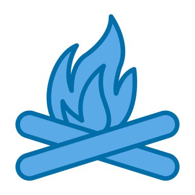 Şenlik ateşi. Web simgesi basit tasarım