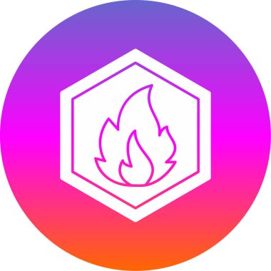 Basit düz ateş ikonu. illüstrasyon vektörü 