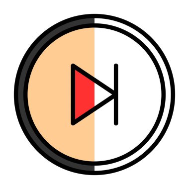 Düz Skip. Web simgesi basit illüstrasyon