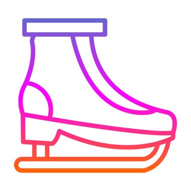 Buz pateni ikonu. Basit vektör illüstrasyonu