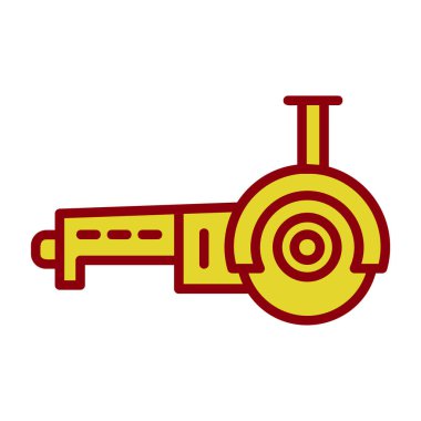 Traktör düz biçim ikon vektör tasarımı