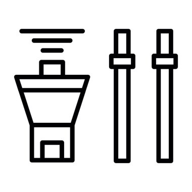 Ağ simgesini, vektör illüstrasyonunu yükselt. 