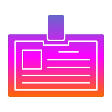 Kimlik kartı. Web simgesi basit illüstrasyon 