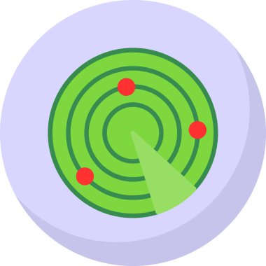 Radar modern simgesinin vektör illüstrasyonu              