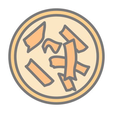 Japon suşi renk çizgisi vektör simgesi