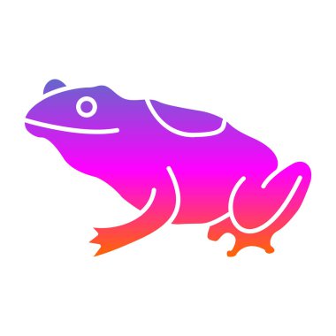 Kurbağa hayvan ikonu. vektör illüstrasyonu