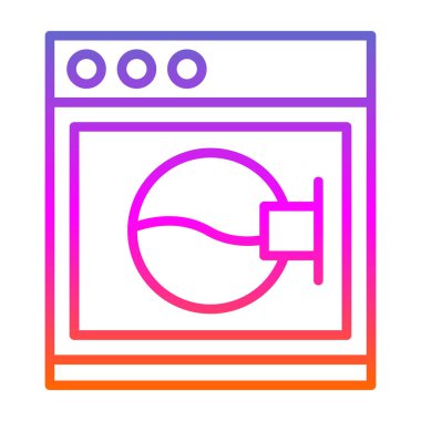 Çamaşır makinesi. Basit tasarım çizimi