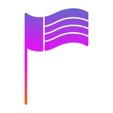 Sallanan bayrak simgesinin vektör illüstrasyonu