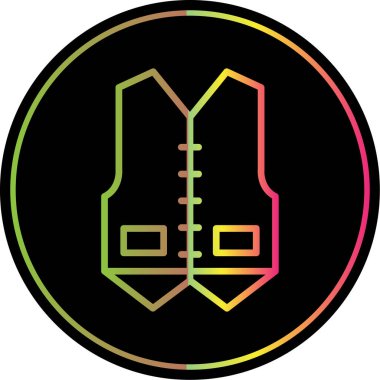 Yelek giysi simgesinin vektör illüstrasyonu 