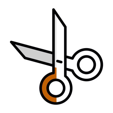 Makas vektör simgesi simgesi çizimi 