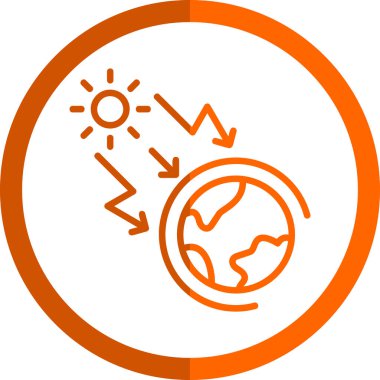 Sera etkisi web simgesi vektör illüstrasyonu