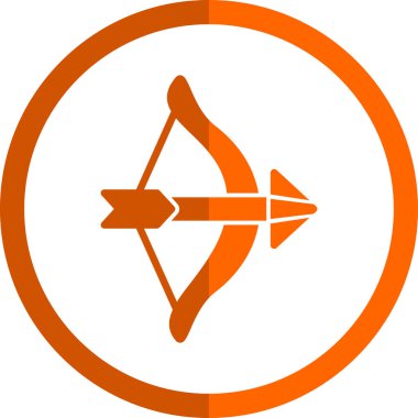 Archer ve ok simgesinin vektör illüstrasyonu