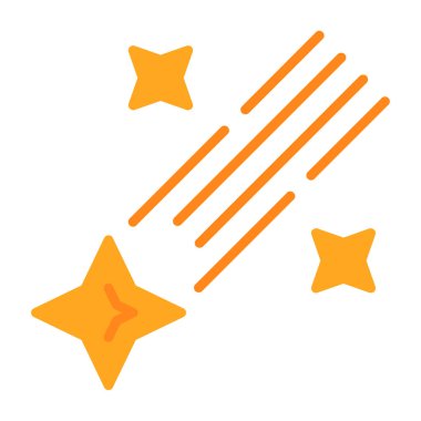 Kayan yıldız basit ikon vektör çizimi