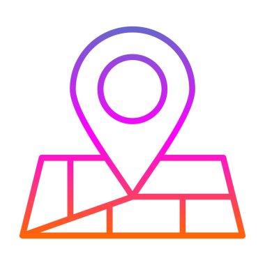 konum pin simgesi, vektör illüstrasyonu 