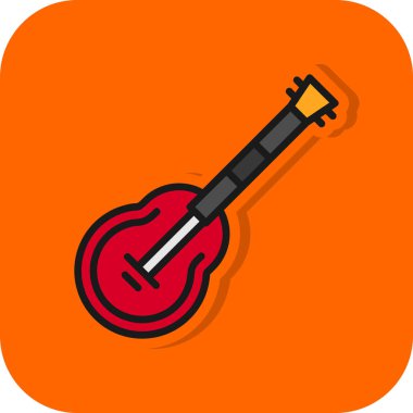 Gitar ikonu. Web için basit müzik vektör simgeleri çizimi