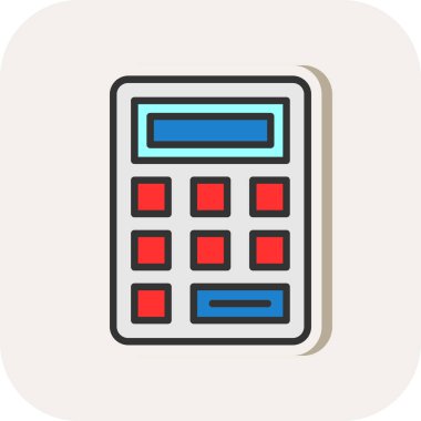 Basit Hesaplayıcı Simgesi, vektör illüstrasyonu