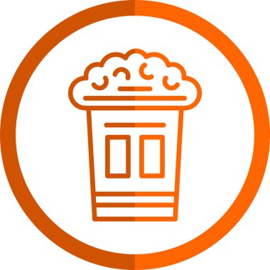 Patlamış mısır kovası. Web simgesi basit illüstrasyon