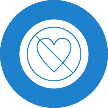 Sevgililer kalp yuvarlak vektör simgesi