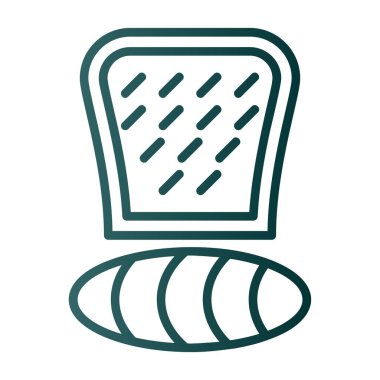 ekmek ikonu vektör illüstrasyonu