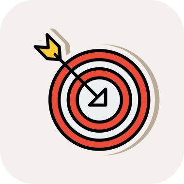 hedef ok simgesi, vektör çizim ile 