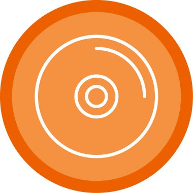 CD mi? Web simgesi basit illüstrasyon
