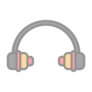 kulaklık simgesi, vektör illüstrasyonu basit tasarım