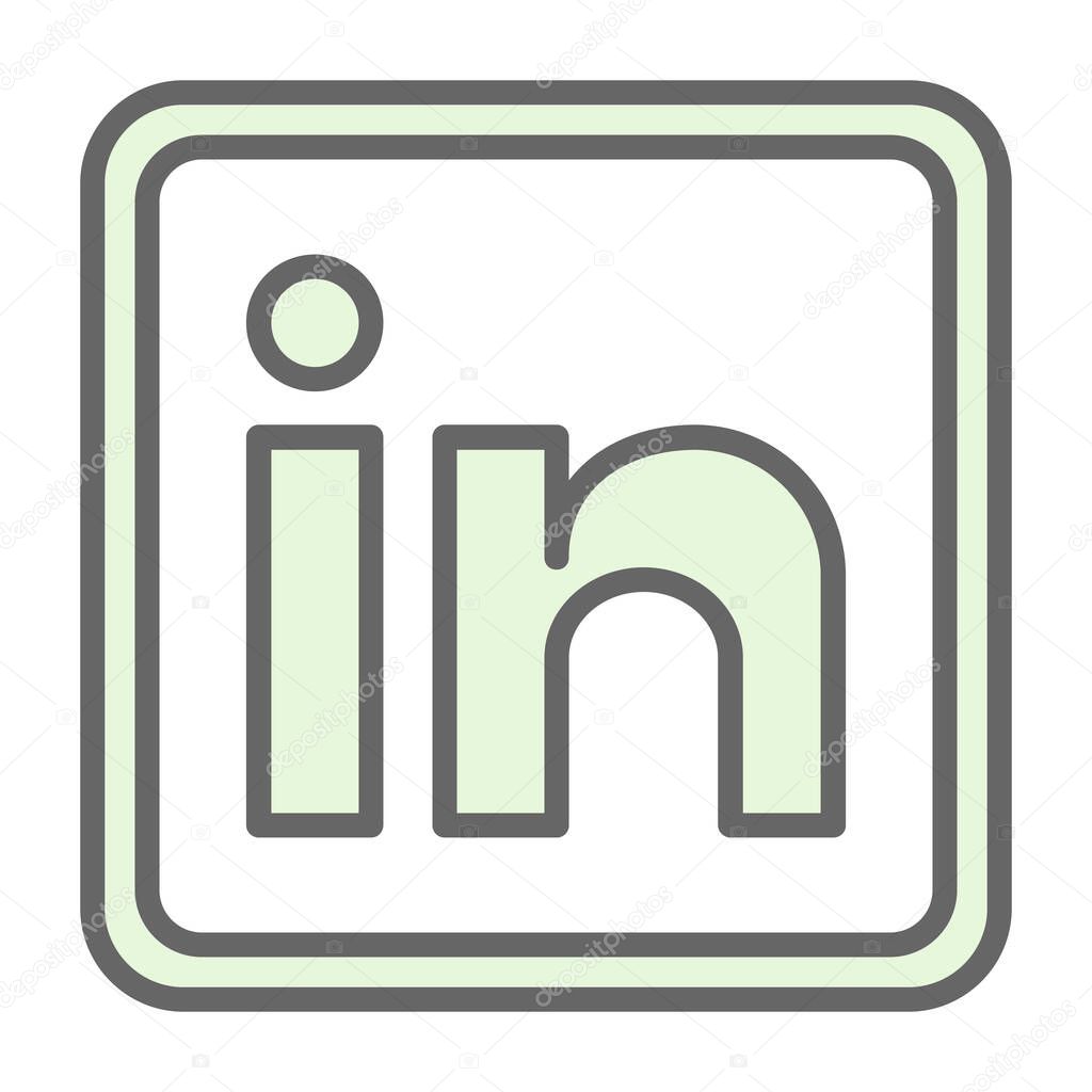 Logo vector sign LinkedIn American business in famous icon social media design