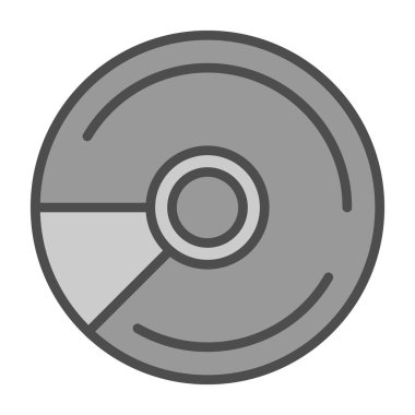 CD mi? Web simgesi basit illüstrasyon