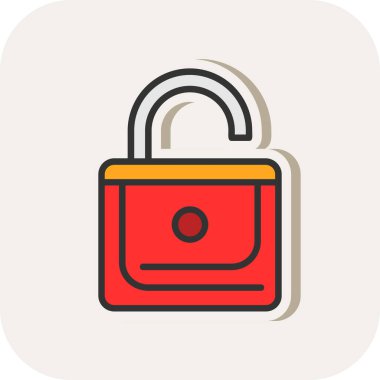 Kilitlenmemiş işaret vektörü çizimi.